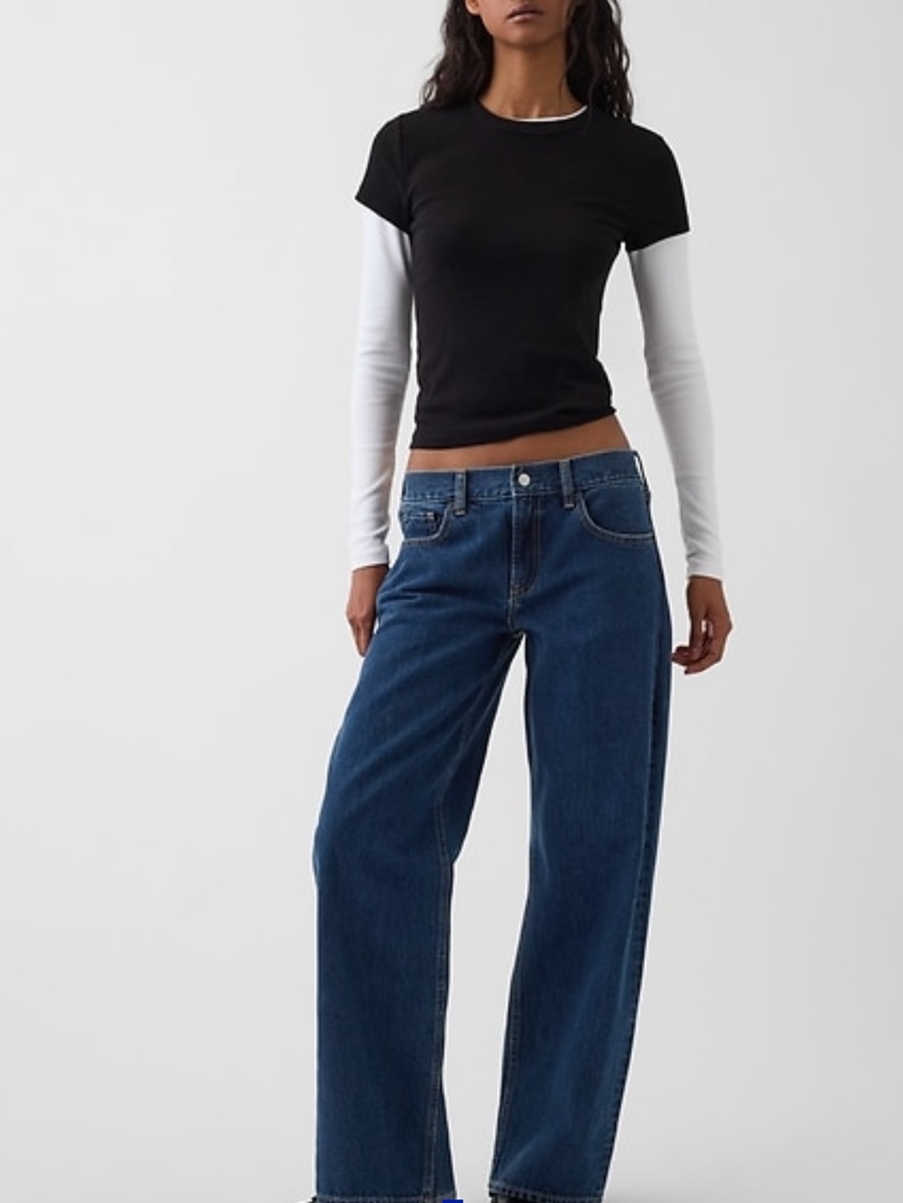 NWT GAP The Hailey Low Rise 90s Loose Jean Medium Indigo Size 33